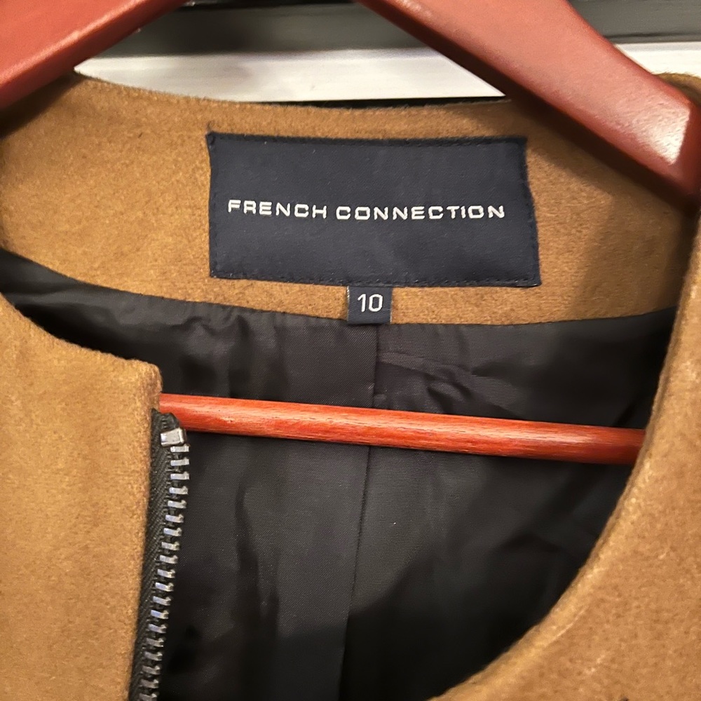 French Connection Size 10 Color Block Coat - image 3